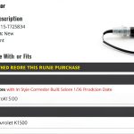 Chevy K1500 4WD Actuator Replacement Parts by Marketplace-0
