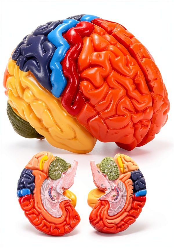 Human Brain Anatomical Model ZENFUN Educational PVC 8x6.7x5.9 Inch-0