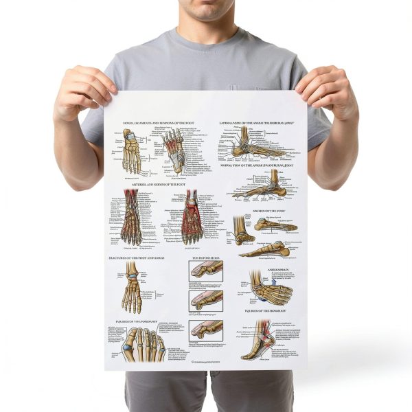 Palace Learning Foot Anatomy Chart 18x24 Laminated 1PK-FOOTANATOMY-1