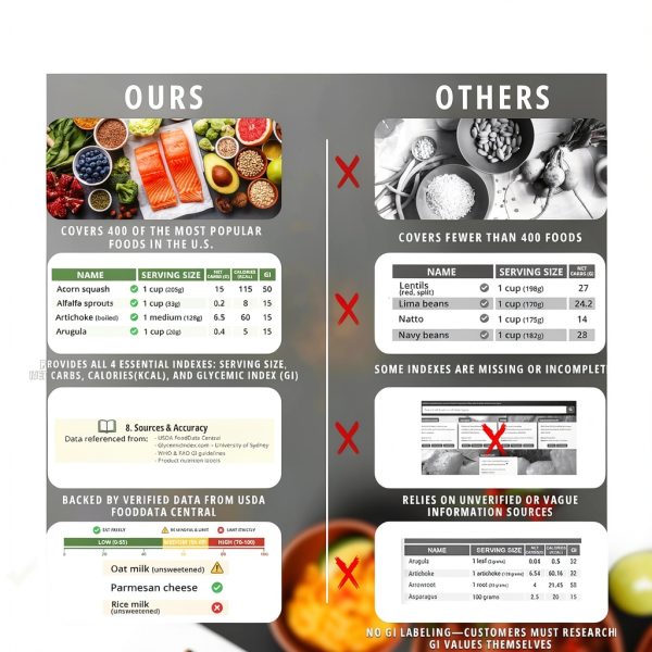 Diabetes Food Chart Miarita 8.3 x 11.7 Inch Laminated Tri-Fold-1
