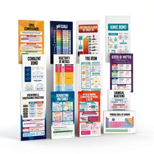 Chemistry Posters Decorably Matte Laminated 11x17 3‑Piece Set-0