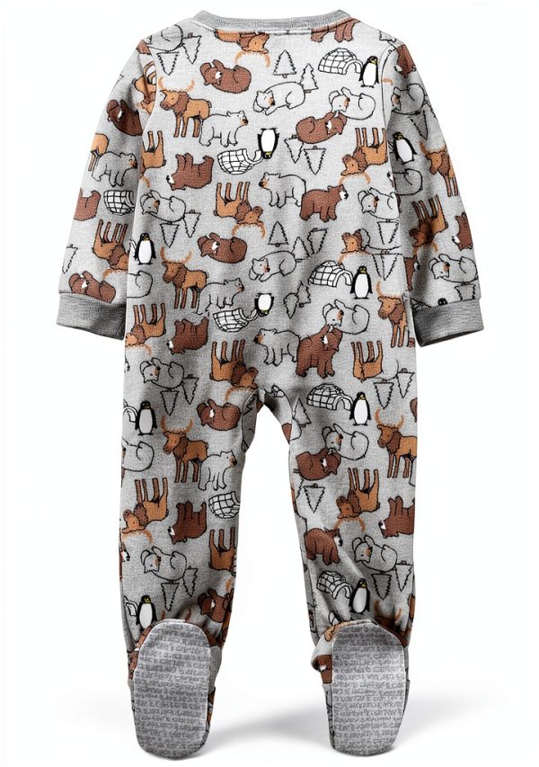 Carter's Simple Joys Baby Boy Footed Fleece Pajama Snowman Yeti-1