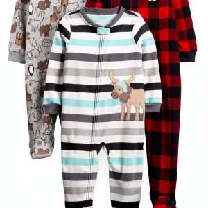 Carter's Simple Joys Baby Boy Footed Fleece Pajama Snowman Yeti-0