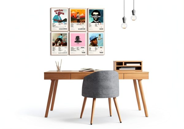Music Poster Set 6 Canvas Album Prints 8x12 Inch by Generic-3