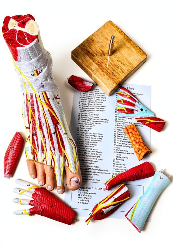 Human Foot Model AnatomyPro with Texture and Magnetic Connectors-2