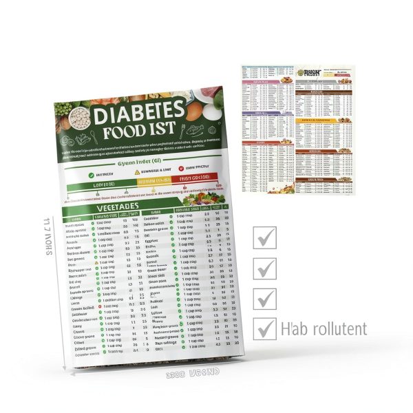 Diabetes Food Chart Miarita 8.3 x 11.7 Inch Laminated Tri-Fold-2