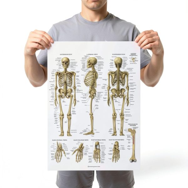 Anatomical Posters 16 Pack Laminated by Palace Learning 18x24 Inch Set-1