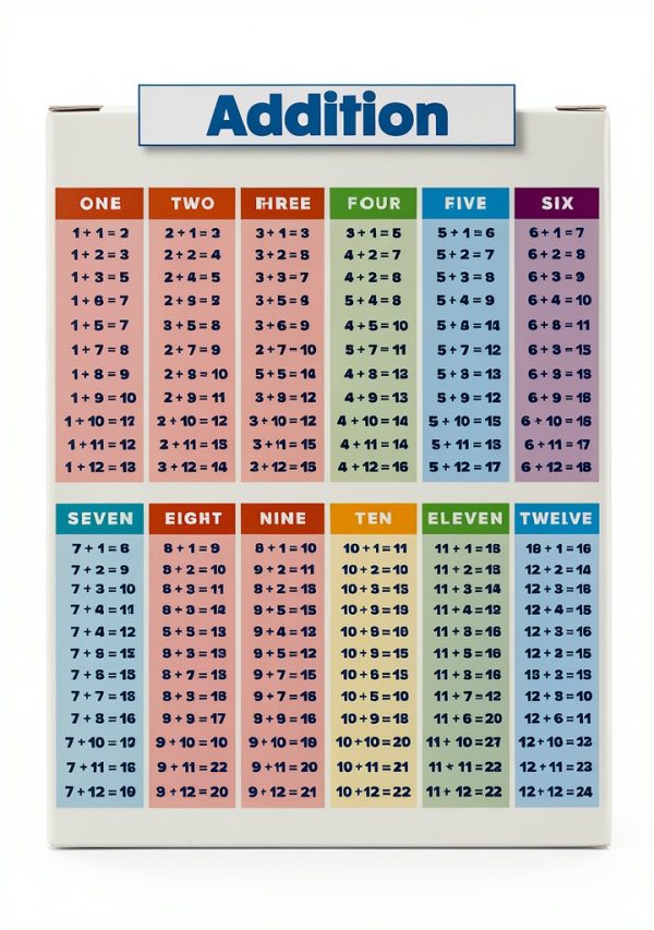 Laminated Math Poster Set 4 Pack Palace Learning 18x24 Educational-6