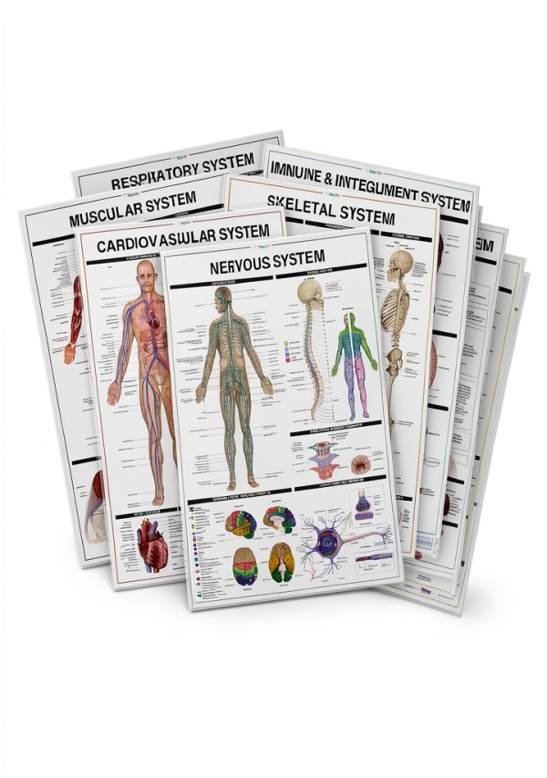 Human Anatomy Posters Tribe RN 12 Laminated 18x24 Charts-2
